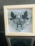 LGBTQ Non Binary Personalised wedding shadow box gift