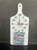 Qouted wooden kitchen clock funny