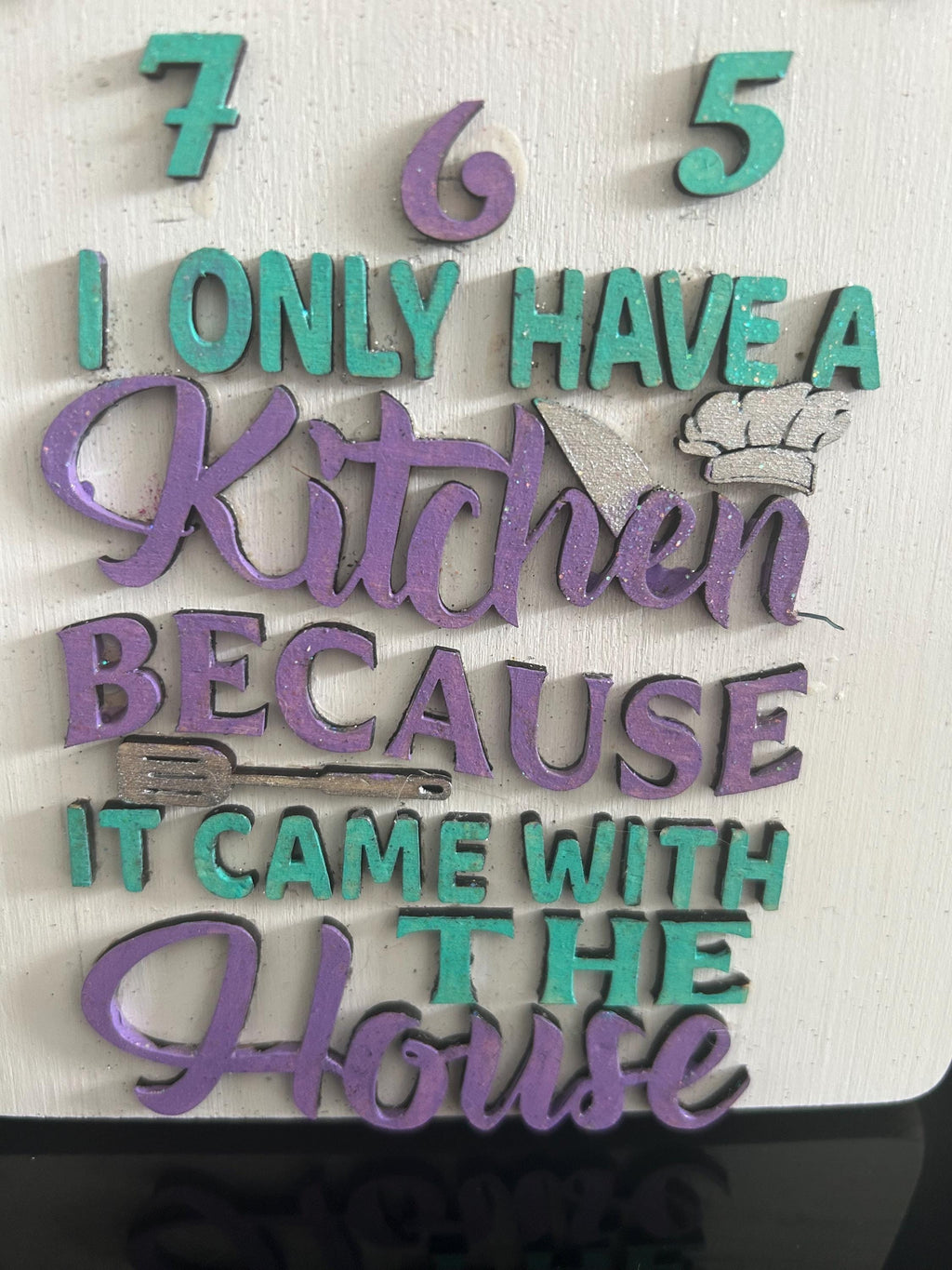 Qouted wooden kitchen clock funny